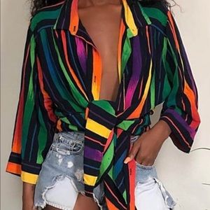 Multi colored shirt dress